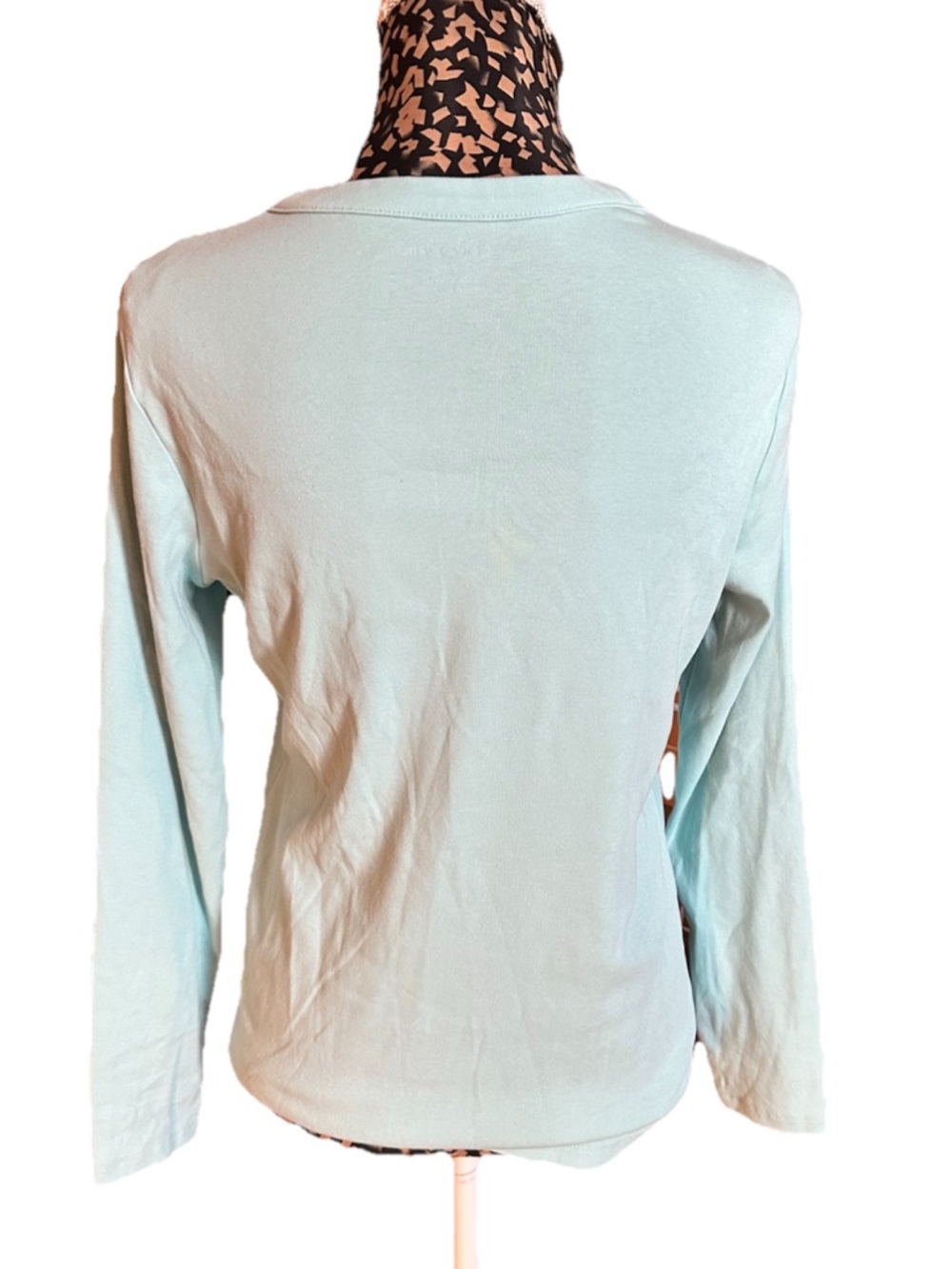 Calvin Klein Mint Green Long-Sleeve Henley Top - Picture 3 of 5